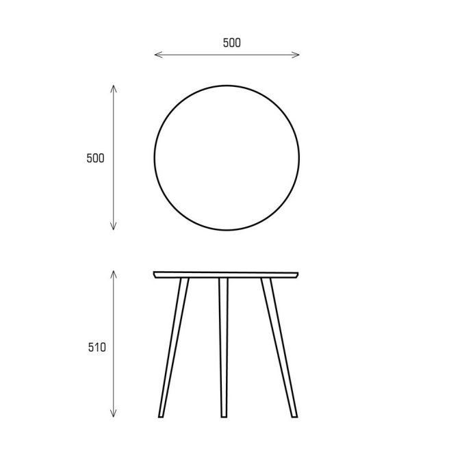 Фото Журнальный стол круглый средний Pr073C-gold Primo