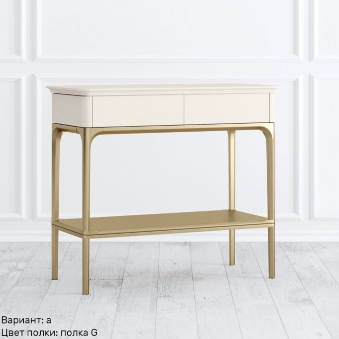 Фото Консоль с полкой Pr084AT-gold Primo gold