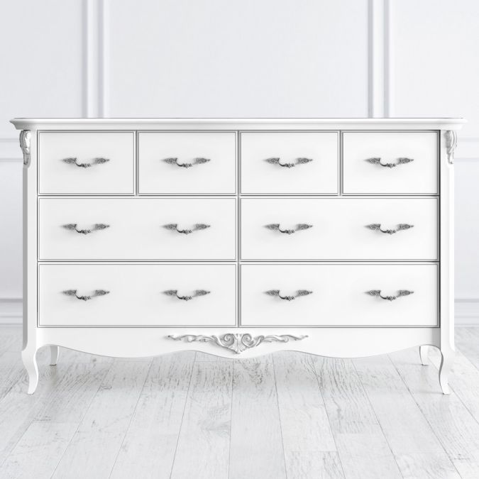 Фото Комод широкий 8 ящиков S134-K00-S Silvery Rome