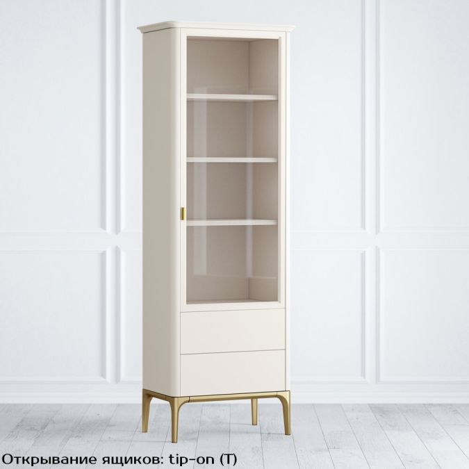 Фото Шкаф книжный малый 2 ящика R Pr029RC-gold Primo gold