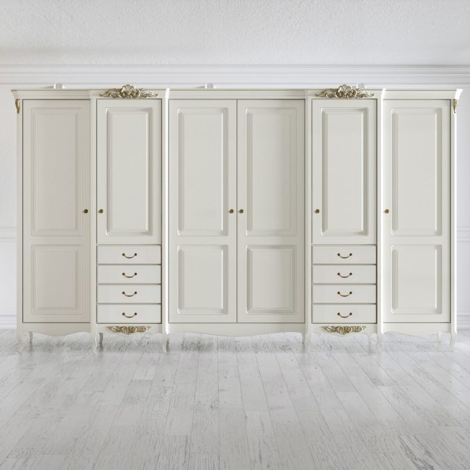 Фото Шкаф 6 дверей R626E-K02-G Romantic Gold
