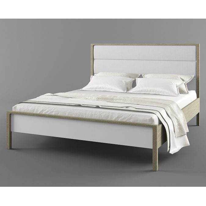 Кровать двуспальная Хитроу ВМФ-1666-1 (180x200) (Verona 06 Light Grey)