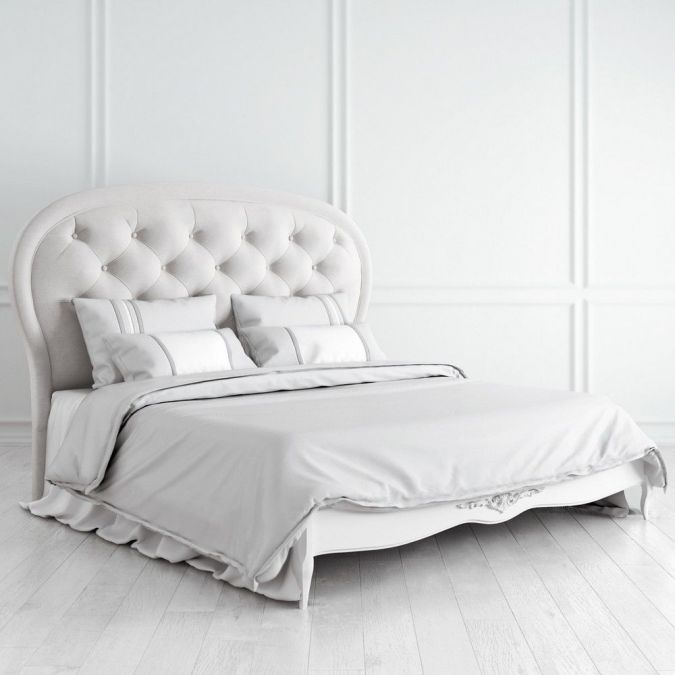 Кровать с мягким изголовьем 180x200 Silvery Rome S518-K00-S-B07