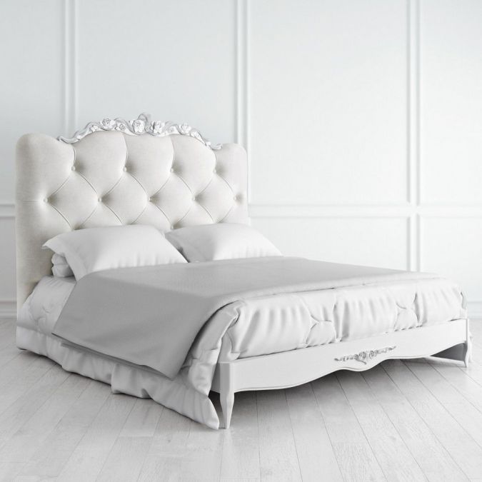 Кровать с мягким изголовьем 180х200 Silvery Rome S718D-K00-AS-B07