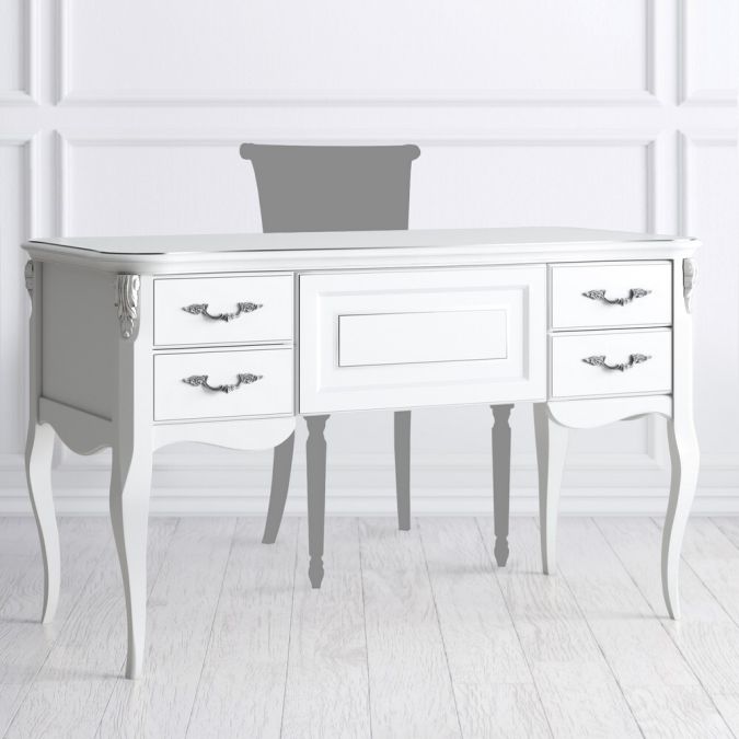 Фото Кабинетный стол пристенный S111M.2S-K00-S Silvery Rome