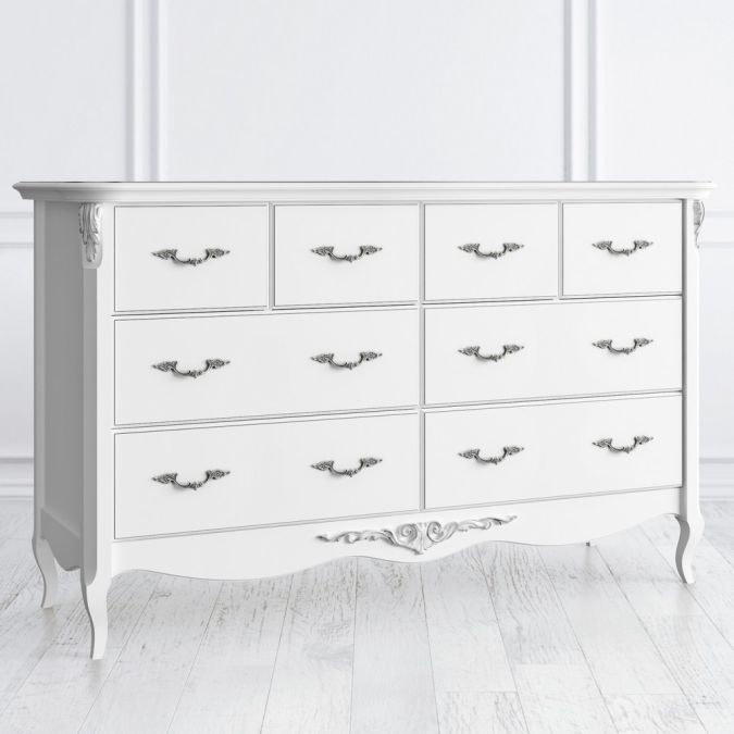 Фото Комод широкий 8 ящиков S134-K00-S Silvery Rome