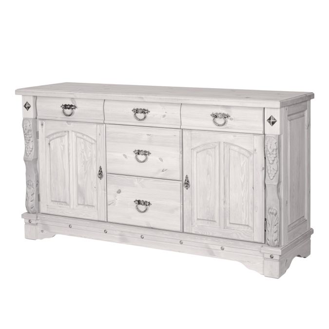 Фото Комод Викинг GL-05/1 с ящиками из массива сосны (белый)