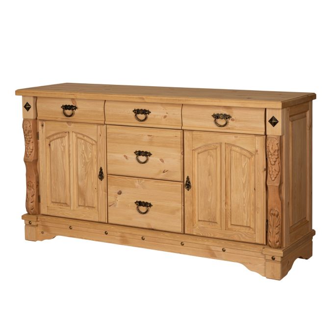 Фото Комод Викинг GL-05/1 с ящиками из массива сосны (мед)