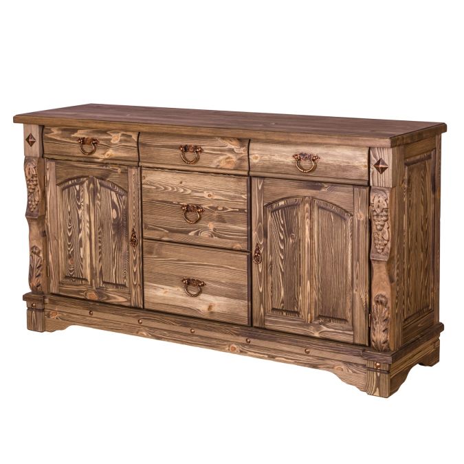 Фото Комод Викинг GL-05/1 с ящиками из массива сосны (палисандр)