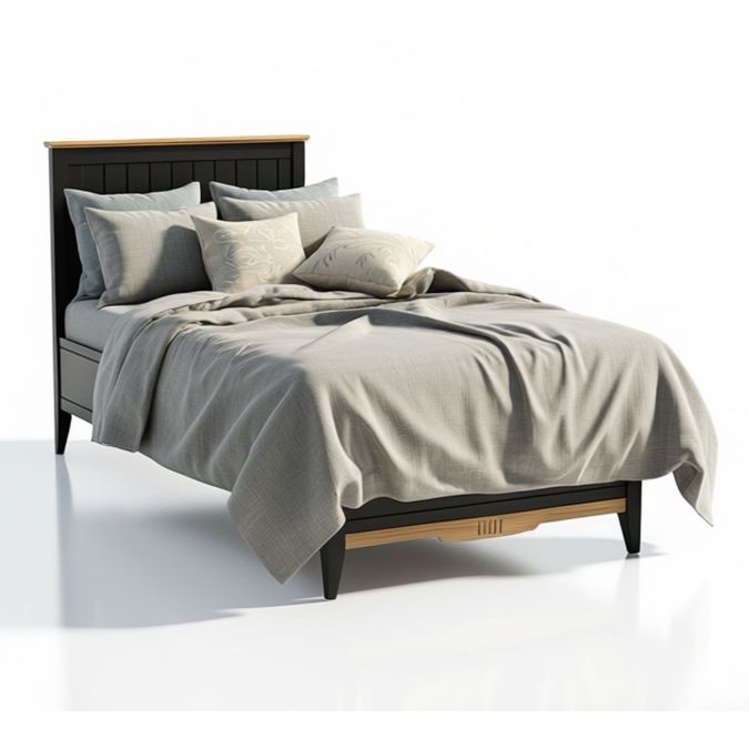 Фото Кровать Пенни 90x200 блэк/антик 24