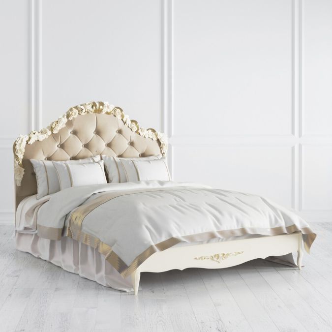 Фото Кровать с мягким изголовьем 140*200 R414-K02-G-B01 Romantic Gold