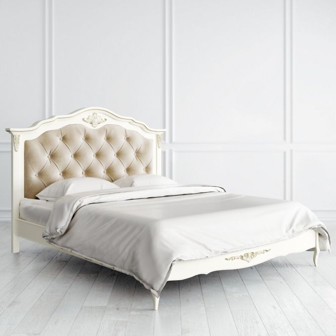 Фото Кровать с мягким изголовьем 160*200 R316g Romantic Gold