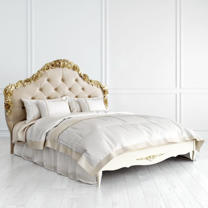 Фото Кровать с мягким изголовьем 160*200 R416-K02-GG-B01 Romantic Gold