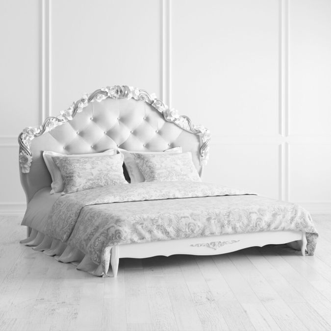 Фото Кровать с мягким изголовьем 180*200 S418-K00-S-B07 Silvery Rome