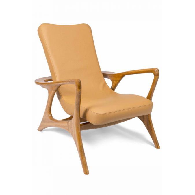 Кресло Лира из массива дуба (эко-кожа)