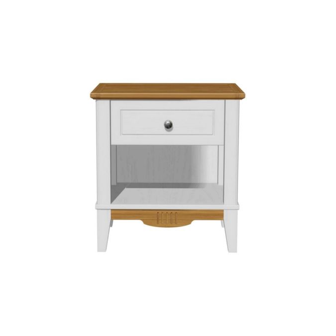 Фото Тумба Пенни прикроватная NN белый воск/антик 24
