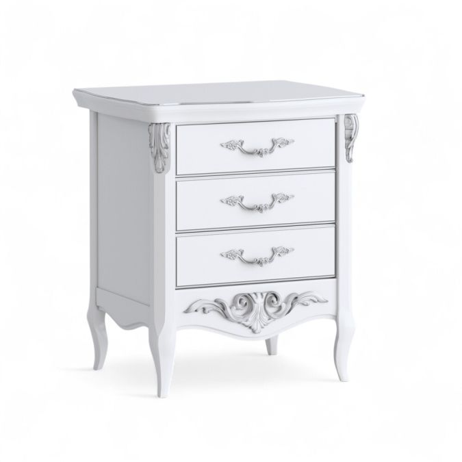 Фото Прикроватная тумба 3 ящика S117S-K00-S Сильвери Роум
