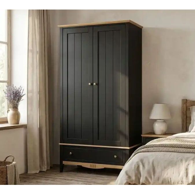 Фото Шкаф 21 Пенни NN комбинированный блэк/антик 24