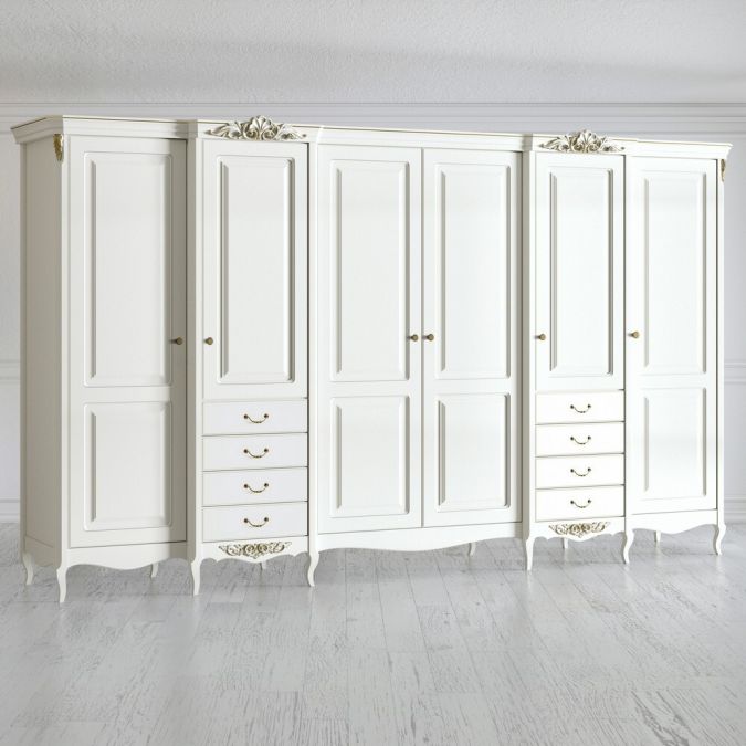 Фото Шкаф 6 дверей R626E-K02-G Romantic Gold