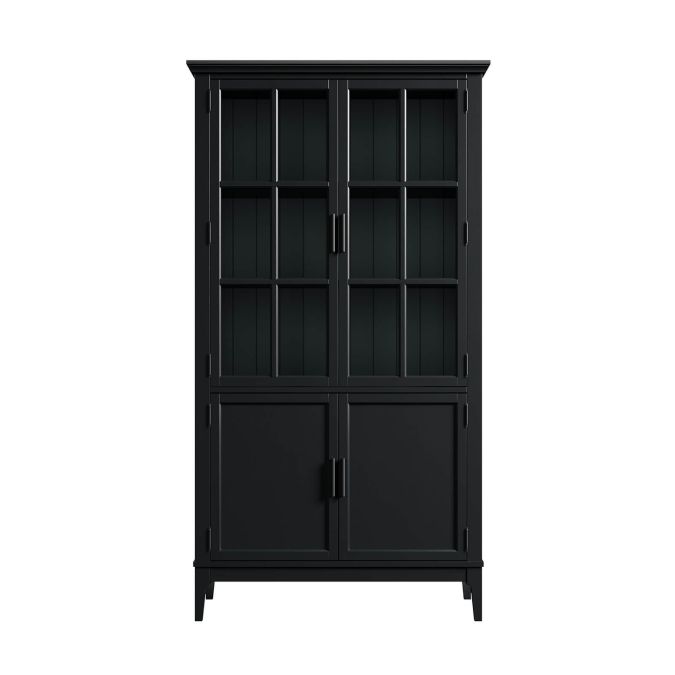 Фото Шкаф для посуды Квадро-С 22-185 (Блэк 9)