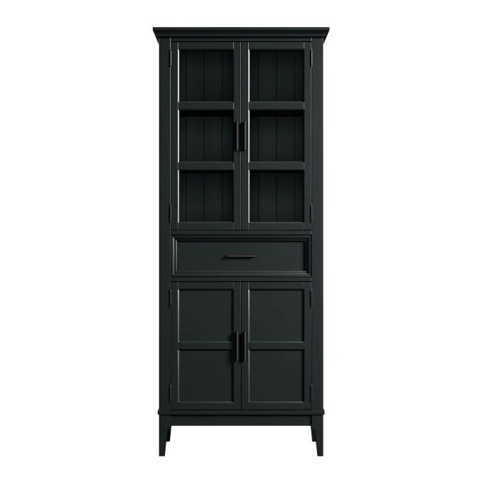 Фото Шкаф для посуды Квадро-С 221-185 (Блэк 9)