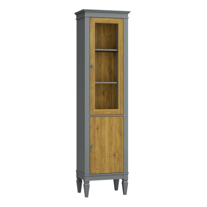 Фото Шкаф для посуды Ольса-С 110 серый 7042/антик 24