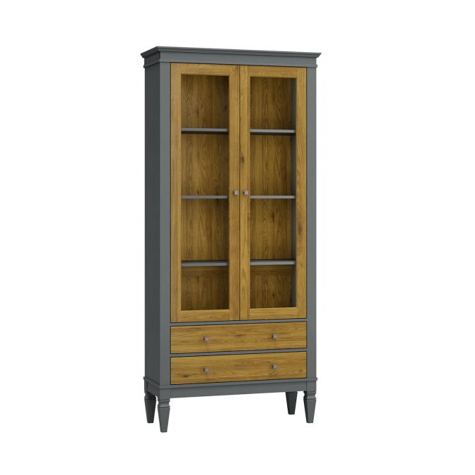 Фото Шкаф для посуды Ольса-С 202 серый 7042/антик 24