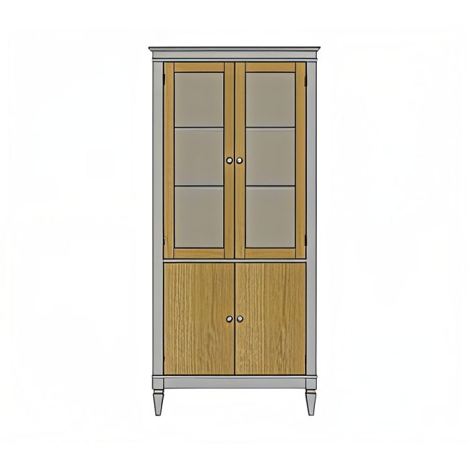 Фото Шкаф для посуды Ольса-С 220 серый 7042-антик 24