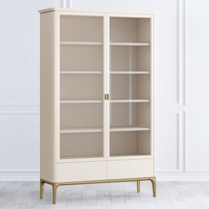 Фото Шкаф книжный 2 ящика Pr022BT-gold Primo gold