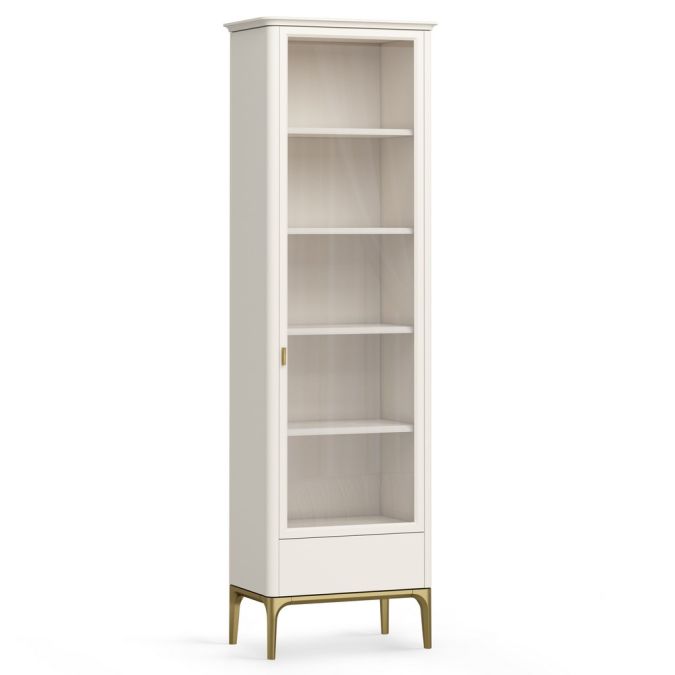 Фото Шкаф книжный малый 1 ящик R Альтэ Pr129RB-gold ПРИМО Голд