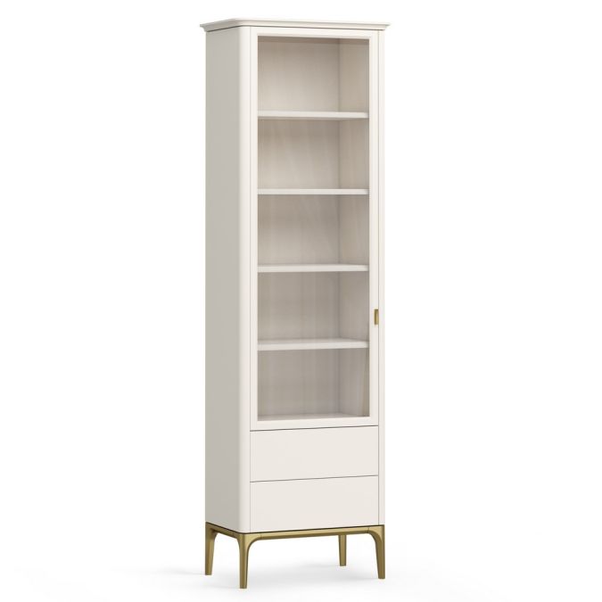Фото Шкаф книжный малый 2 ящика L Альтэ Pr129LC-gold ПРИМО Голд