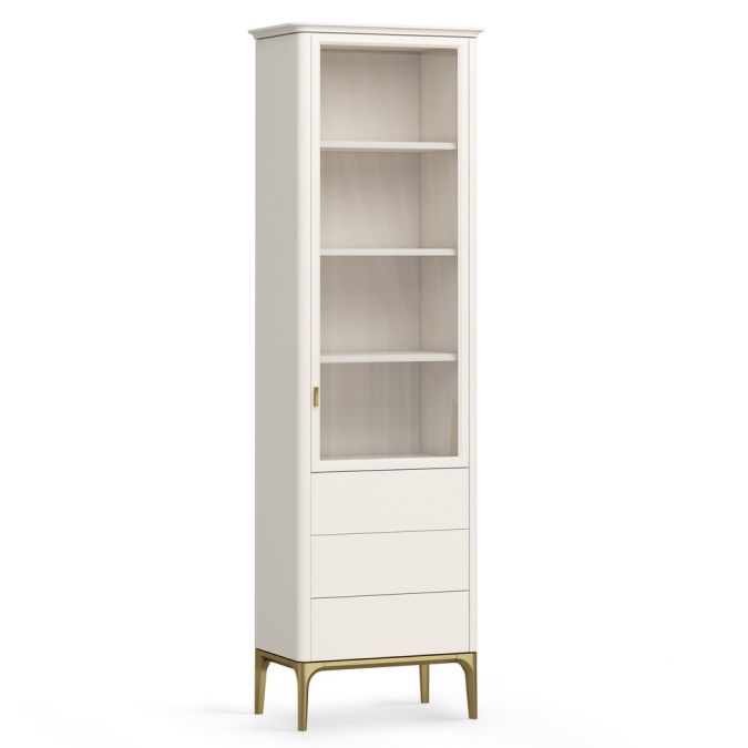 Фото Шкаф книжный малый 3 ящика R Альтэ Pr129RD-gold ПРИМО Голд