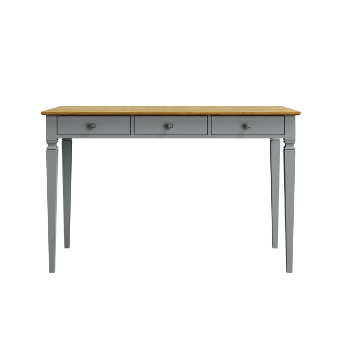 Фото Стол письменный Ольса-С 003 серый 7042 / антик 24