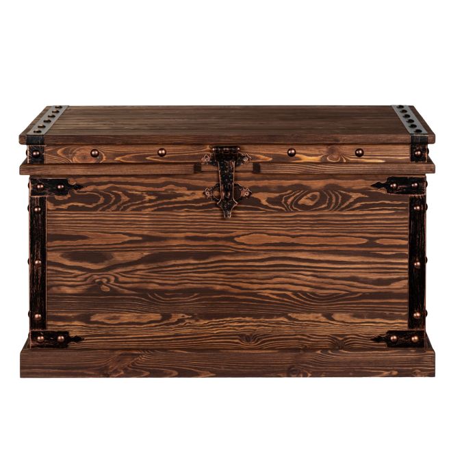 Фото Сундук Викинг (с прямой крышкой) (орех)