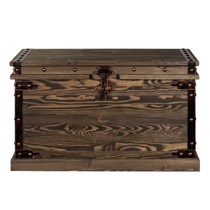 Фото Сундук Викинг (с прямой крышкой) (венге)