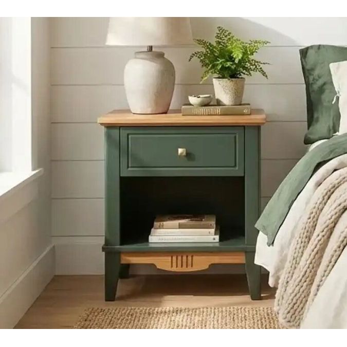 Фото Тумба Пенни прикроватная NN грин 6020/антик 24