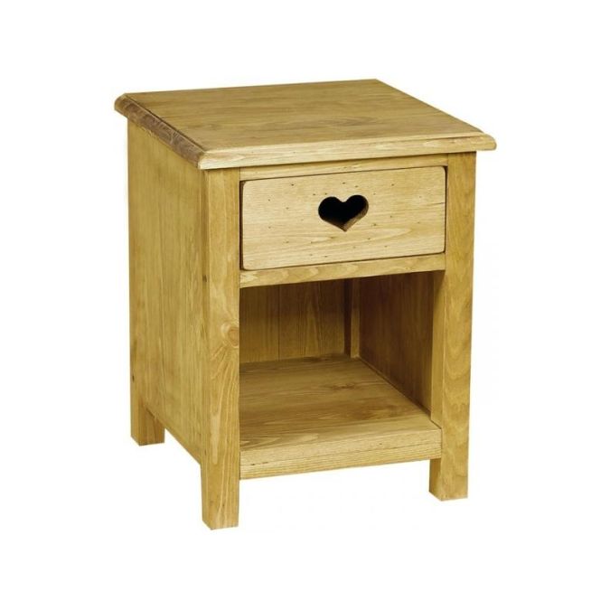 Фото Тумба прикроватная 1 ящик с сердцем с нишей CHEVET 1T COEUR NICHE