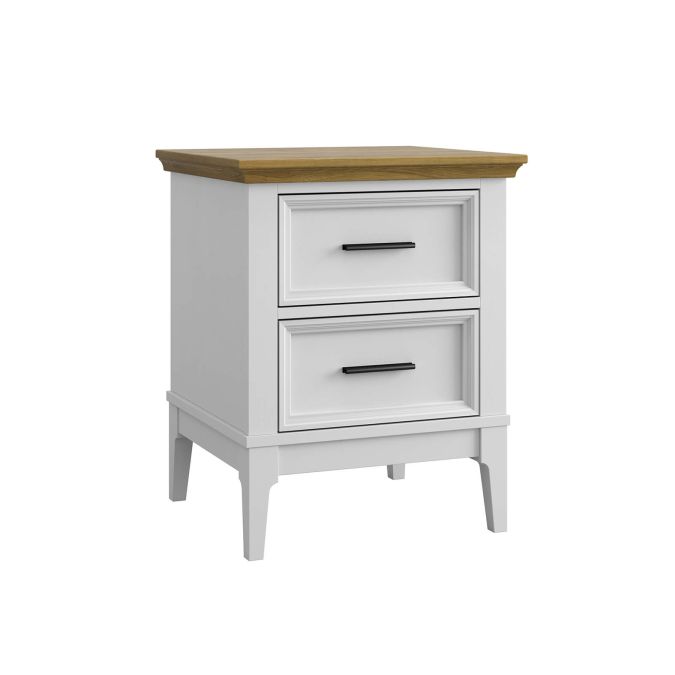 Фото Тумба прикроватная «Квадро-С» 02 (Белый лак-Антик 24)