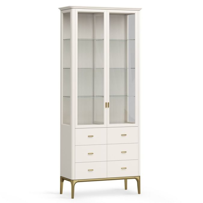 Фото Витрина стеклянная большая Альтэ Pr100DP-gold ПРИМО Голд