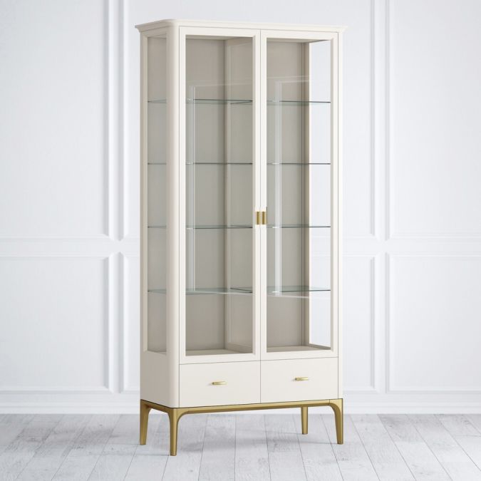 Фото Витрина стеклянная большая Pr094BP-gold Primo gold