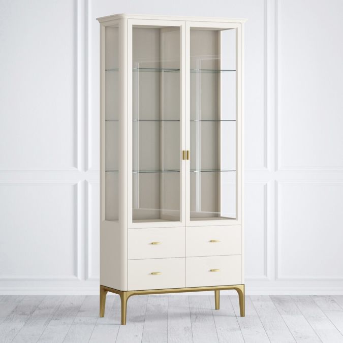 Фото Витрина стеклянная большая Pr094CP-gold Primo gold