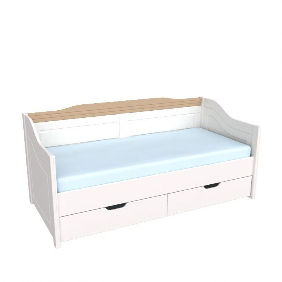 детская кровать с двумя выдвижными ящиками