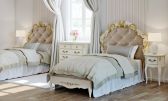 Кровать с мягким изголовьем 90*190 R409-K02-G-B01 Romantic Gold 