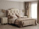 Кровать с мягким изголовьем 140*200 R714D-K02-G-B01 Romantic Gold 