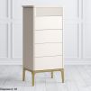 Комод узкий 5 ящиков Pr063AT-gold Primo gold 