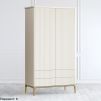 Шкаф 2 двери Pr019B1T-gold Primo gold 