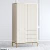 Шкаф 2 двери Pr019C1T-gold Primo gold 