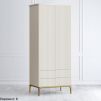 Шкаф 2 двери (вариант наполнения 2) Pr099B2T-gold Primo gold 