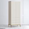 Шкаф 2 двери Pr099C1T-gold Primo gold 