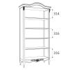 Книжный шкаф R137-K02-G Romantic Gold 